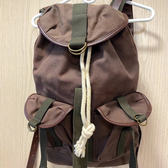 Tommy Bahama Brown   Canvas  Backpack Bag - Picture 1 of 10